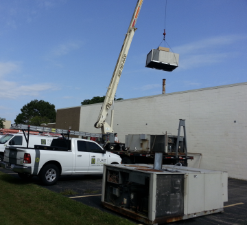 Stuart Mechanical's Commercial HVAC unit installation